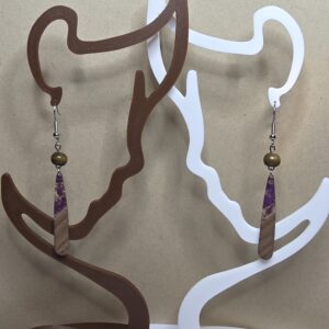 Pendant Earrings - Purple