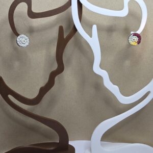 "One-thread" Button Studs - White, red, yellow