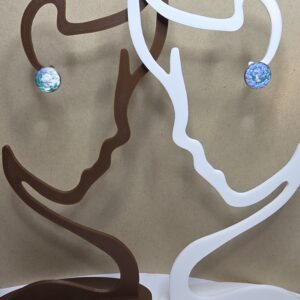 "One-thread" Button Studs - Blue and white